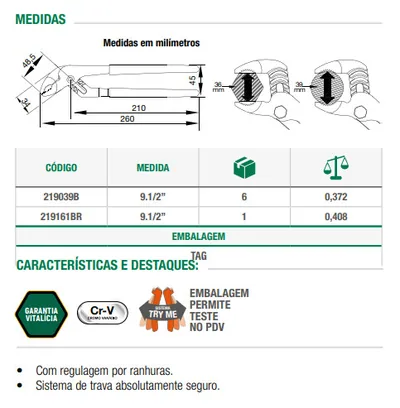 Alicate Bomba D'Água
