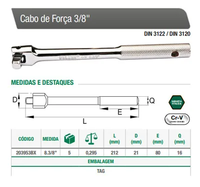 Cabos de Força - Tamanhos DIversos