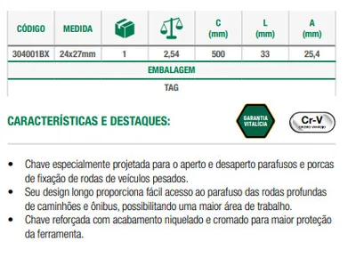 Chave de Roda Maciça