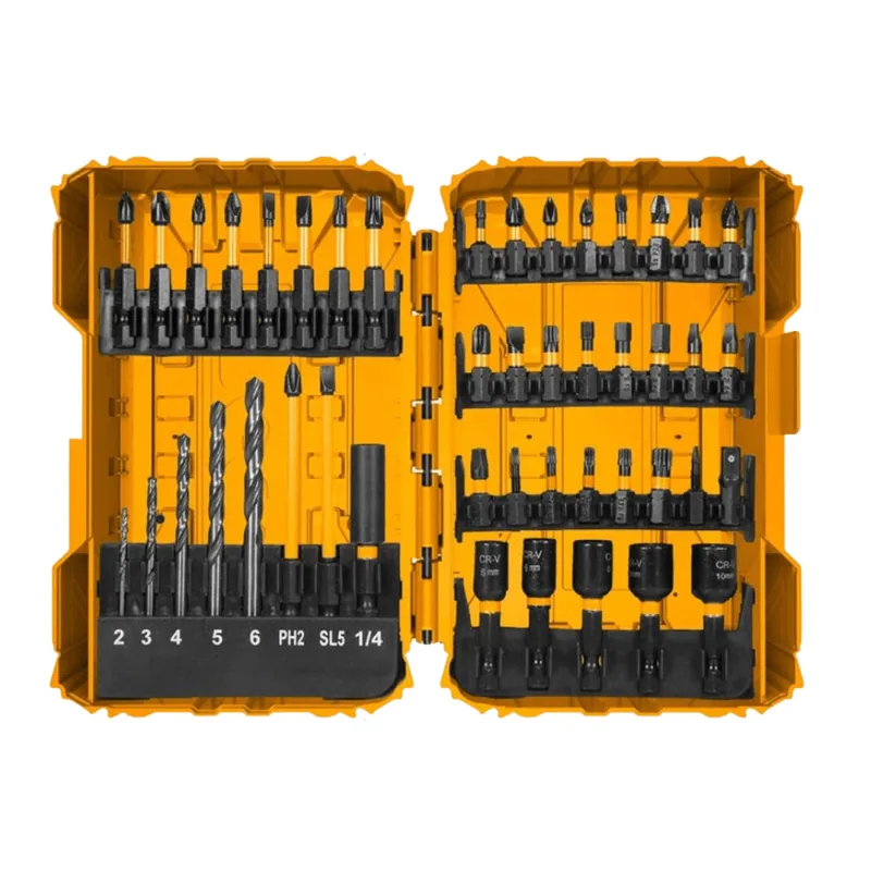 Conjunto de Bits, Brocas e Soquetes com 45 Peças - INGCO AKDL24502