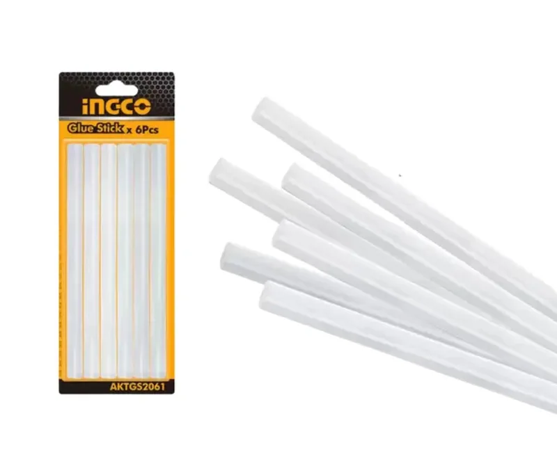 Bastão de Cola Quente 11,2x200mm 6 unidades - INGCO AKTGS2061