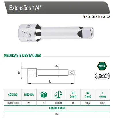 Extensões - Tamanhos DIversos